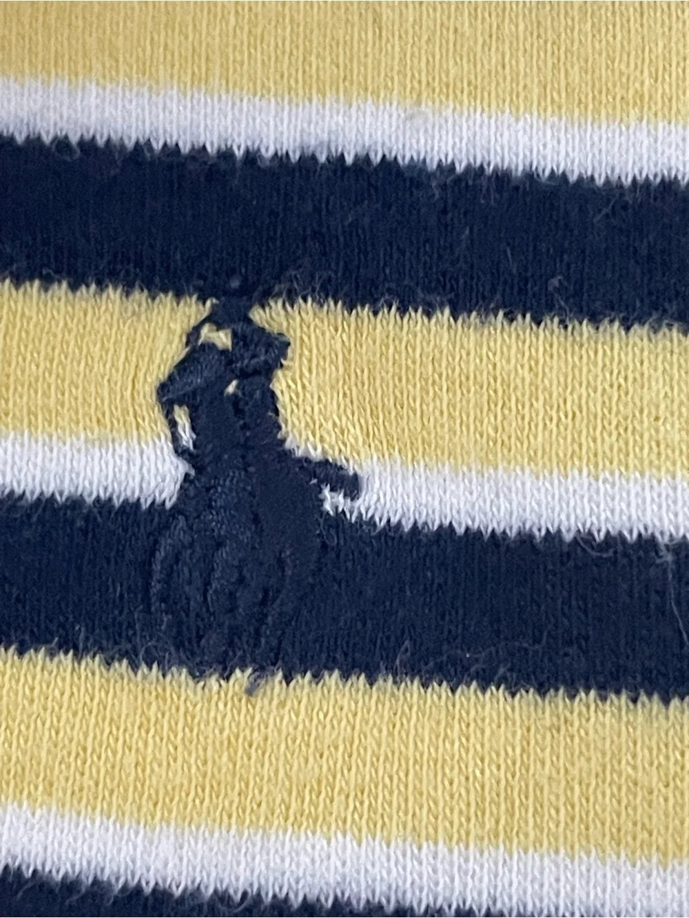 Ralph Lauren Yellow & Navy Striped Polo Romper